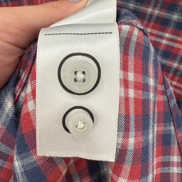 UNTUCKit Radda Slim Fit Flannel Plaid Button Down Shirt // XL - Picture 9 of 11